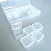 15 pieces individual transparent case accessories beads nail parts cubic 3ea