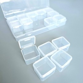 15 pieces individual transparent case accessories beads nail parts cubic 3ea
