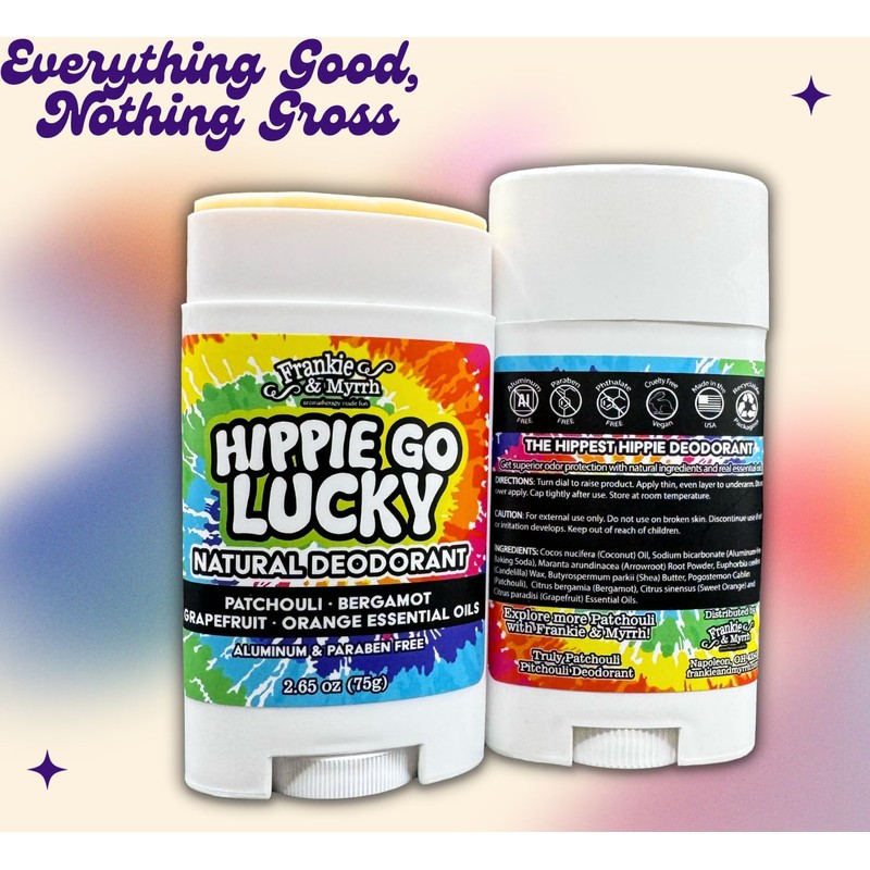 Frankie and Myrrh Hippie Go Lucky Natural Deodorant, 2.65 Ounce
