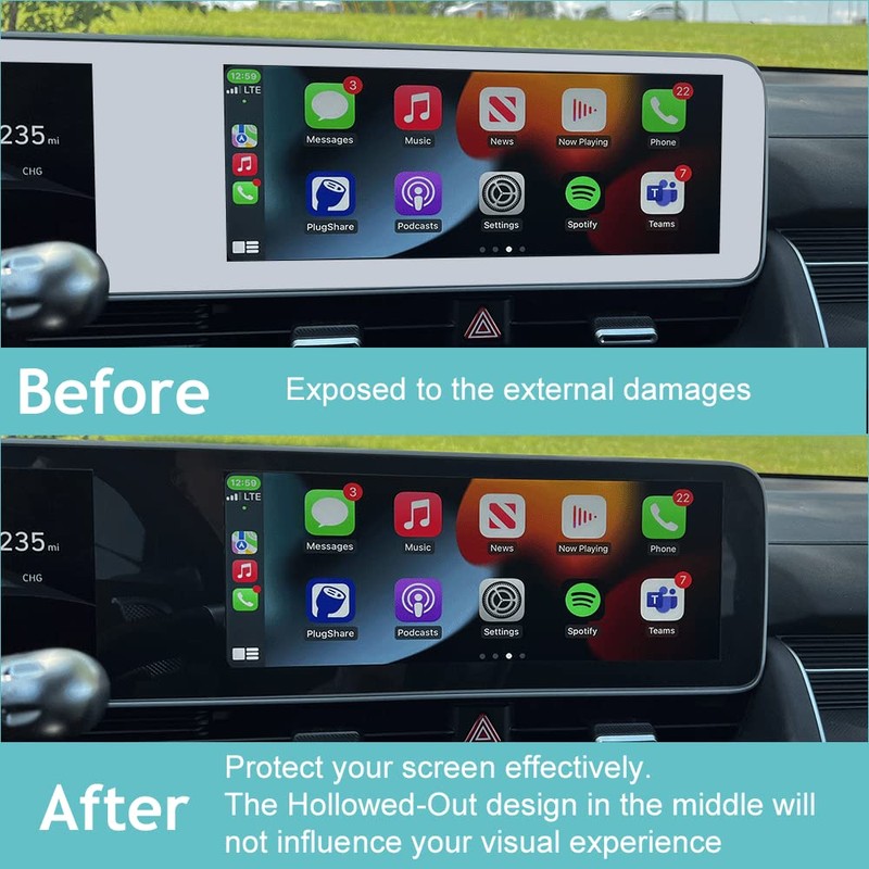 BestEvMod for Ioniq5 Screen Bezel Protector Accessories,Navigation Touchscreen Screen Bezel