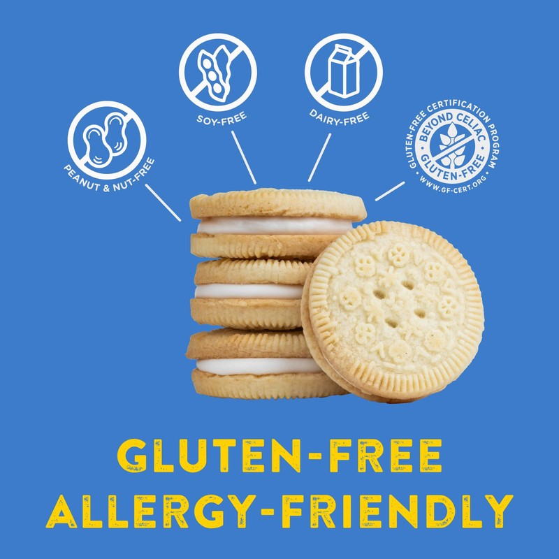 Kinnikinnick - KinniTOOS Vanilla Sandwich Cream Cookies - Gluten Free,