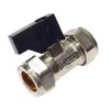 NPH 15mm Compression Isolation Valve with Black Lever Handle