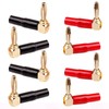 SensaBliss Banana Plug 24K Gold Plated 8 Piece Right Angle