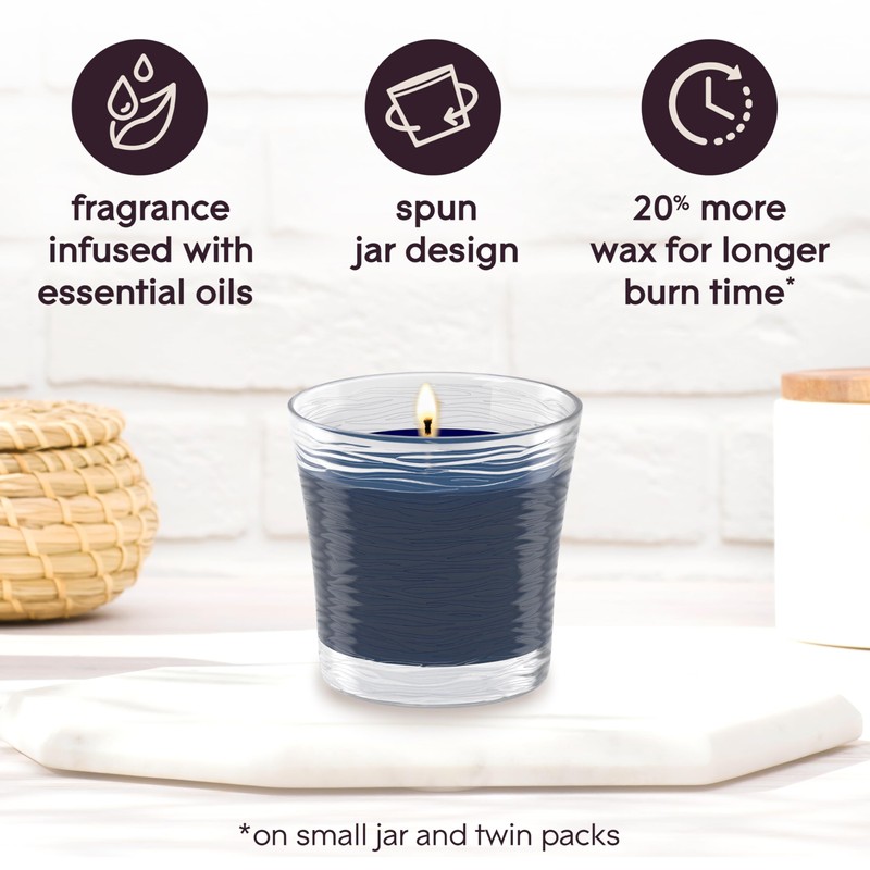 Glade 1-Wick Scented Candle Jar, Smooth Bourbon & Oak, Air