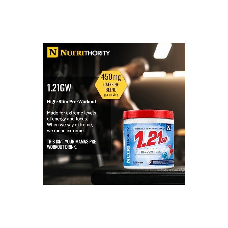 Nutrithority Pre-entrenamiento High Stim de 1,21 Gw