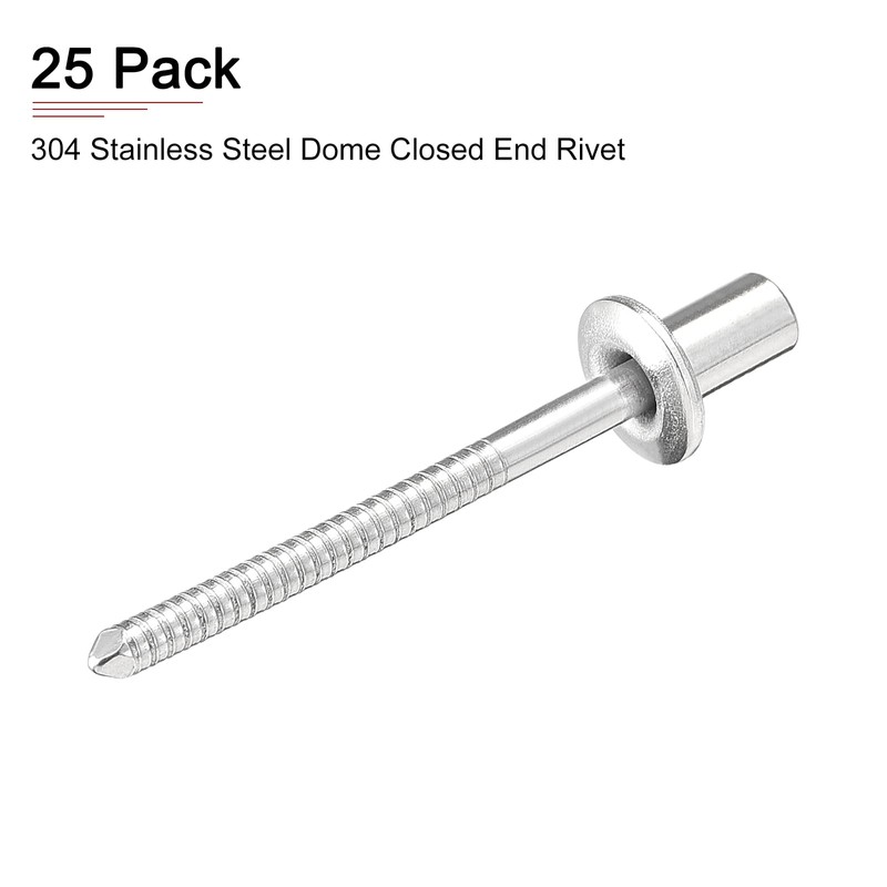 DTGN 4mm x 8mm (DXL) Blind Rivets - 25Pack -