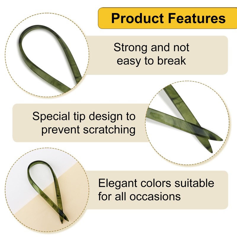 Oblihumoy 4 Pack French Hair Pins for Women Vintage Hair