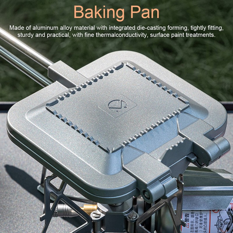 Outdoor Detachable Handle Muffin Sandwich Baking Pan Multifunctional Camping Picnic