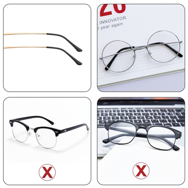 AUEAR, 10 Pairs Glasses End Tips Anti-Slip Silicone Ear Sock