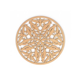 Nordic Miscellaneous Goods Lithuanian Wooden Coaster No.057 Stylish Underlayment for Miscellaneous Goods and Vases, 3.9 x 3.9 inches (10 x 10 cm)