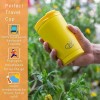 bioGo Stainless Steel BPA-Free Reusable Coffee Cup 350ml - Sunshine