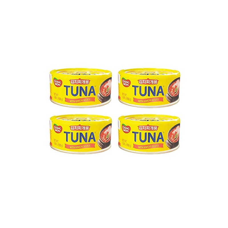 Dongwon Korean Tuna with Kimchi Sauce (4 Pack, Total of
