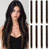 8PCS Raccoon Tail Hair Extensions,Chocolate Brown Scene Hair Extensions