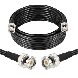 Superbat BNC Cable 25ft BNC Male to BNC Male Coax Cable 50 Ohm BNC Connectors RG58 Cable for Radio Antenna Tuner Scanner Oscilloscope Generator HD SDI HDMI Converter Video Balun etc.