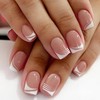 Press On Nails 24pcs Acrylic French Full Cover False Nails