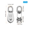 PATIKIL M25 Single Pulley Block, 2 Pack 304 Stainless Steel