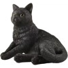 3 inch Black Cat Lounging Hand Painted Resin Figurine Statue