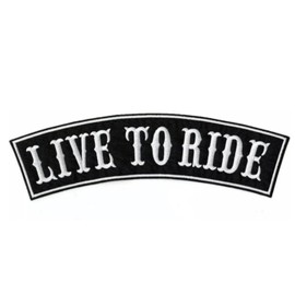 Live to Ride Embroidered Iron on Sew on Patch | Biker Patch Sew on / Iron on | MC Stickers for Motorcyclists | DIY