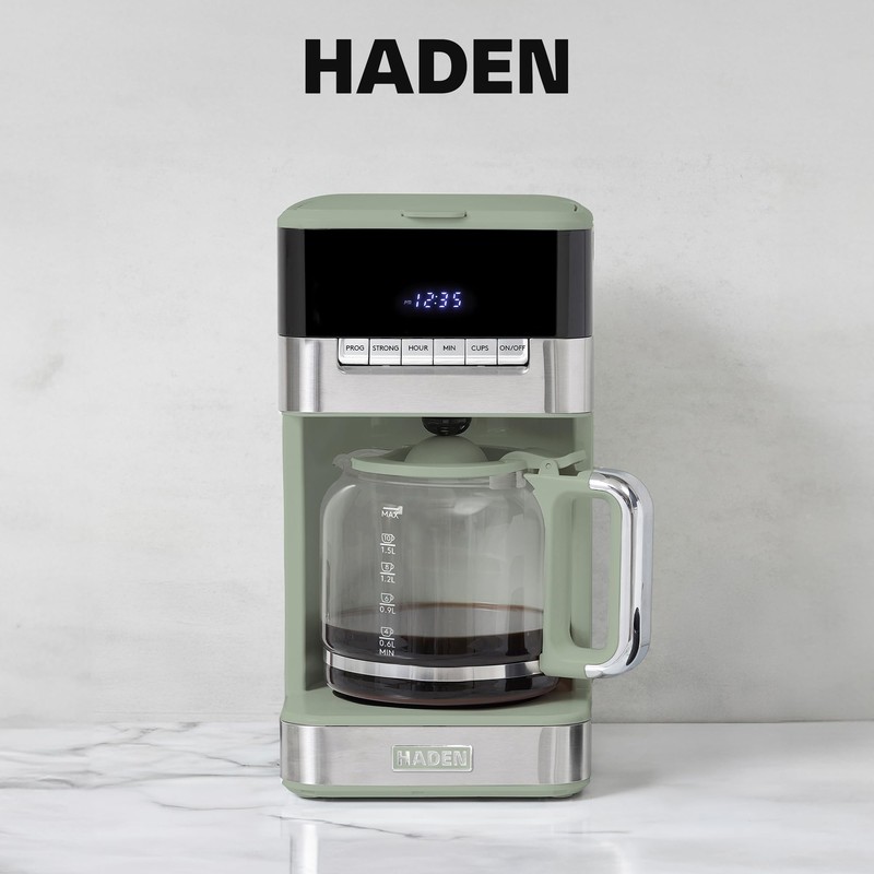 Haden Coffee Machine, 12-Cup Programmable Drip Coffee Maker with Auto