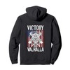 Victory or Valhalla American Flag Image Pullover Hoodie