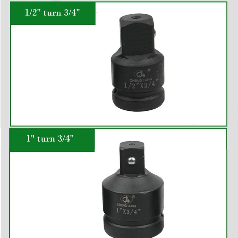 TopHomer 3/4" to 1", 1/2" to 3/4"Socket Head, Ratchet Socket