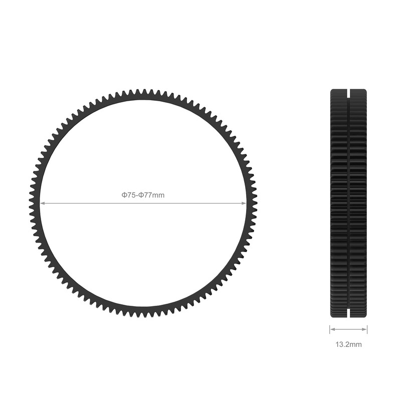 SMALLRIG Seamless Focus Gear Ring 360° Rotation Silent Follow Focus