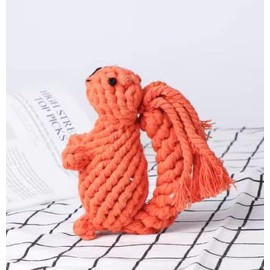 Squirrel Dog Toy Cotton&Puppy Rope Toys Teething,Dog Toys Without Squeakers Chew Proof Dog Toy Indestructable Dog Chew Toys for Aggressive Chewers Small,Medium Breed Squirrel Teething Toy (Squirrel)
