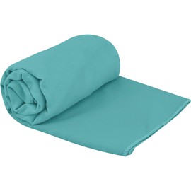 Sea to Summit - DryLite Towel Travel Towel L - Microfibre Bath Towel - Super Soft & Velvety - Absorbent & Quick Drying - Hanger & Bag - Travel & Fitness - 60 x 120 cm - Baltic Blue - 145 g
