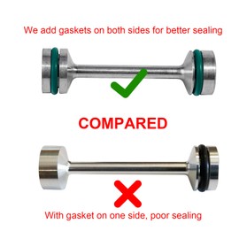 3mirrors UPGRADE Billet Aluminum Oil Diverter Barbell w/DOUBLE O-rings, Oil Tube Hold Down, Front Gallery Plug Compatible with GM LS Engines, Better Sealing