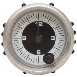 Faria Boat Analog Clock Gauge CL1051A | 2 Inch Silver White Black