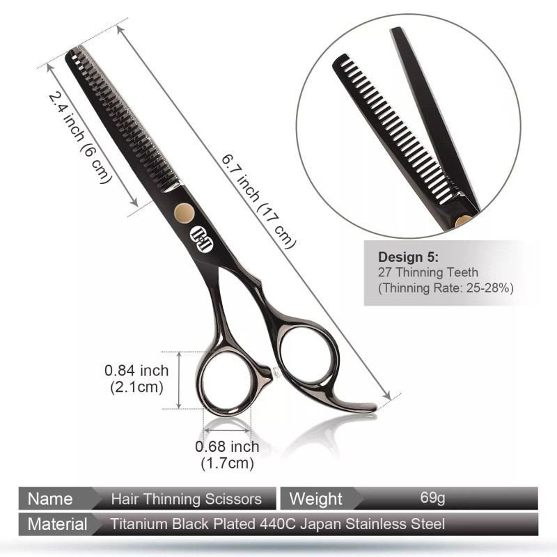 CIICII Hair Cutting Scissors Shears Kit, Professional Hairdressing Scissors S...