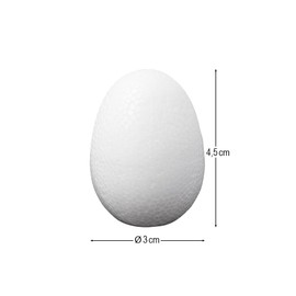 Ideen mit Herz Polystyrene eggs, pack of 10, 4.5 cm high, diameter approx. 3 cm, blanks for crafts