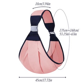 LAT Breathable Baby Sling Adjustable Koala Sling Multifunctional Baby Carrier 3D Mesh Baby Carrier for Newborns Toddlers up to 20 kg (Pink, B)