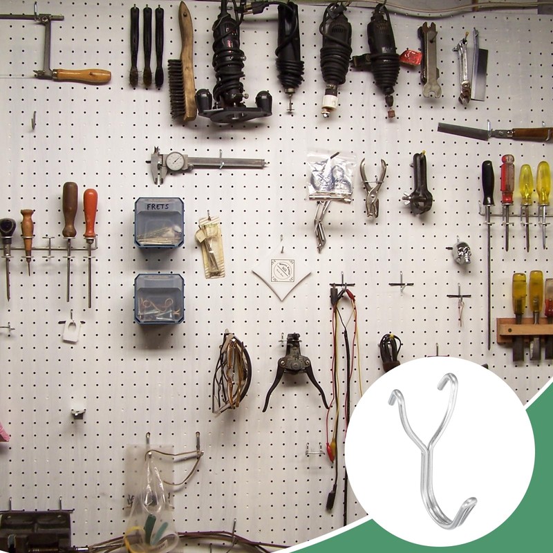 sourcing map 50Pcs Pegboard Hooks, Stainless Steel 1 Inch Spacing