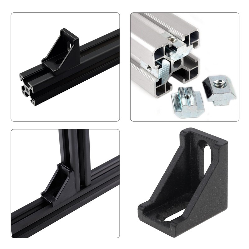 20 Sets 2020 Series Aluminum Extrusion Profile Corner Bracket, CLAHJQX