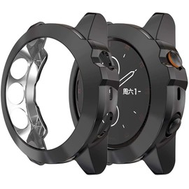 Compatible for Garmin Fenix 5X & Garmin Fenix 5X Plus Watch Accessories Protector Case Soft TPU Shock Proof Scratch Resistant Cover Ultra Thin Protector Shell Bumper (Black)