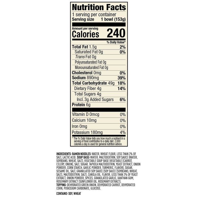 Annie Chun's Shoyu Ramen Soup Bowl - Vegan & Non-GMO