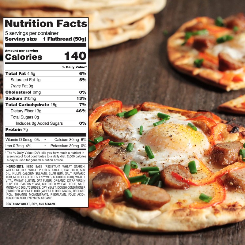 Toufayan KETO Flat Bread | High Fiber and Protein |
