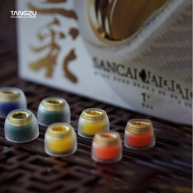 TANGZU Tang Sancai Noble Earbud Tips, Brass IEM Ear Plugs,