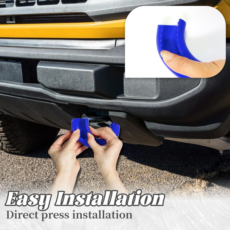 Bilisin Rear Bumper Tow Hook Covers for Ford Bronco 2021-2024+