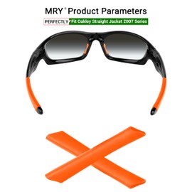 Mryok Replacement Earsocks for Oakley Straight Jacket 2007 Sunglass - Orange