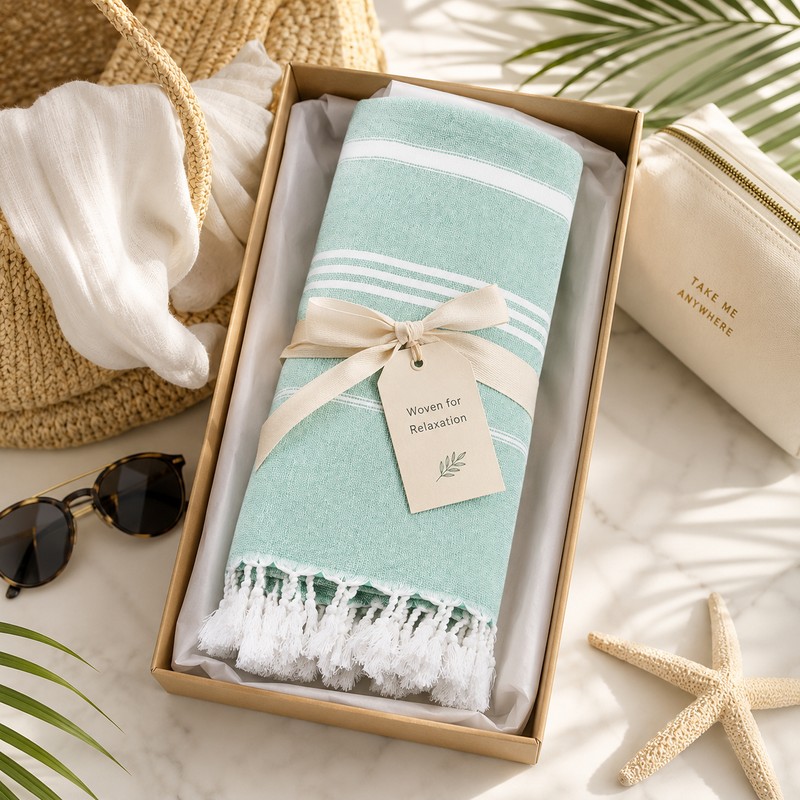 Turkish Beach Towel for Adults – Oversized Quick-Dry Cotton Towel