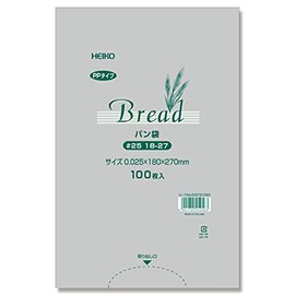 HEIKO PP Bread Bags #25 18-27 100 Sheets / 63-1348-96