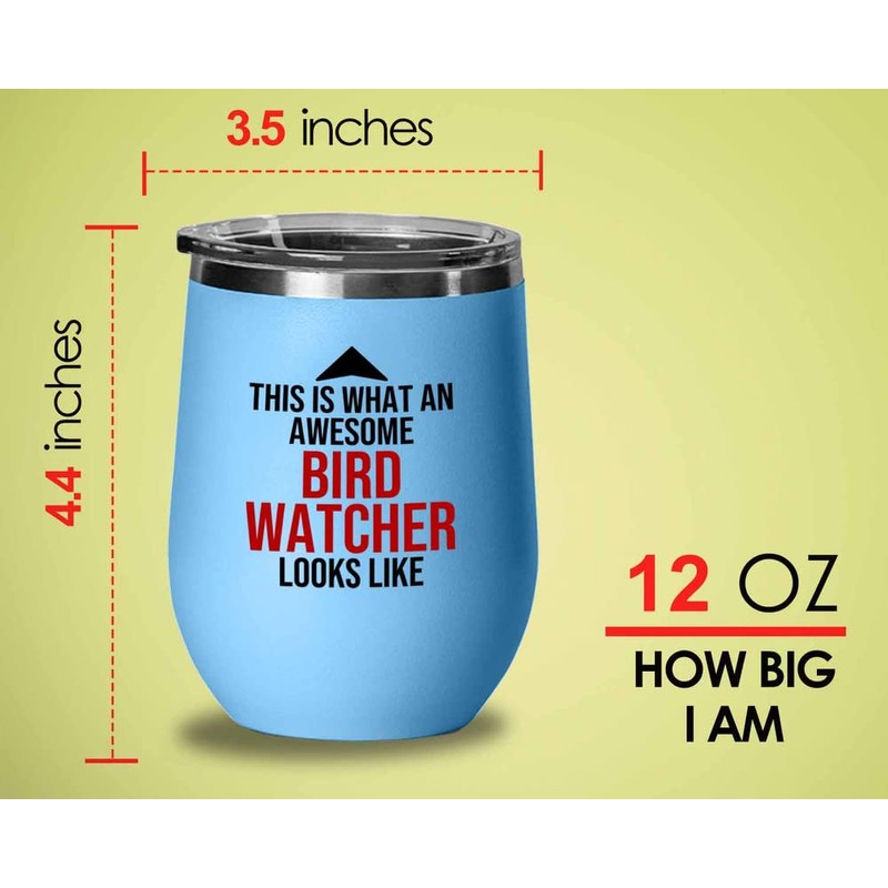 Bird Lover Blue Edition Wine Tumbler 12oz - Awsome Bird