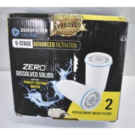 Zero Filter 5 Stage Replacement Water Filters 2 Pack Cartridges Genuine OEM