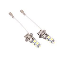 2 bombillas LED H3 antiniebla 5050 color 9 SMD xenón DC12 V luz para coche 6500 K superbrillantes faros y conjuntos de 880 fog light bulb bombilla led h3