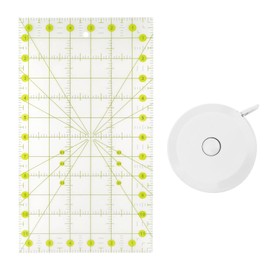 1 Acrylic Patchwork Ruler And 1 Portable Tape Measure, Measuring Tools, Mini Tape Measure, Sewing Ruler, Diy Sewing Tools