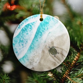 Sea Turtle Christmas Ornaments 2024 Sea Turtle Ornament Holidays Ornaments Beach Christmas Tree Ornaments Hanging Accessories Navidad decoracion Christmas Xmas Gifts for Home Indoor Outdoor Decor