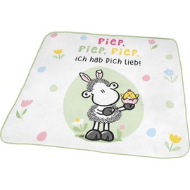 Sheepworld 73807 Magic Towel with Piep Motif, Guest Towel, 30 cm x 30 cm, Cotton, Square Pressed, Gift Easter, Easter Nest, Easter Decoration