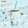 Patelai 4 Pieces Reusable Coffee Sleeve Cup Insulator for Cold